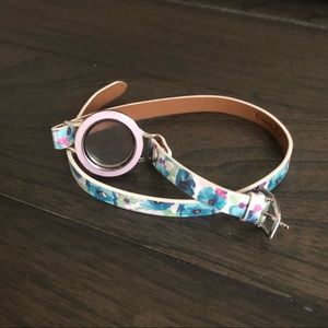 Origami Owl Floral Double Wrap Bracelet